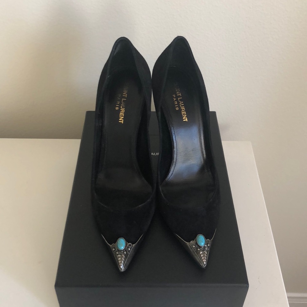SAINT LAURENT ZOE 105 TIP PUMPS SIZE 40